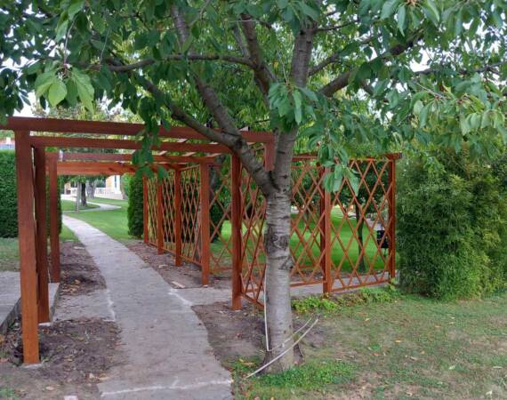 дървена пергола вила марциана