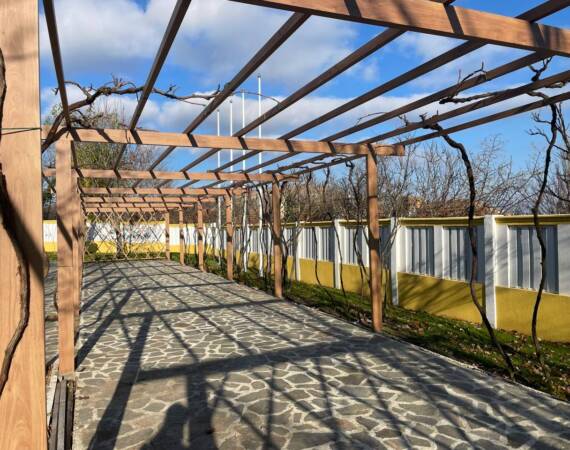 дървена пергола вила марциана