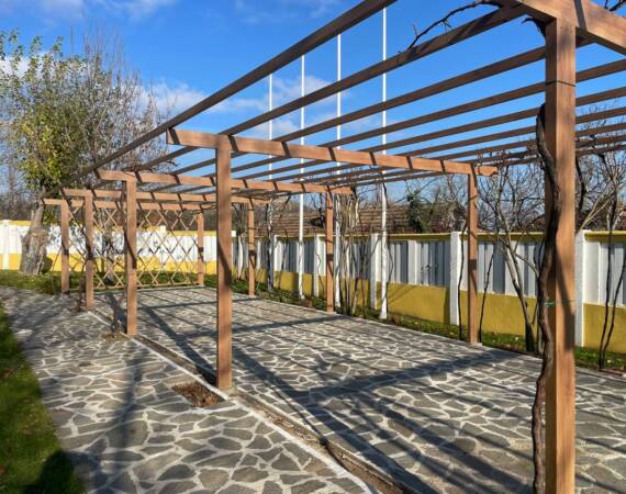 дървена пергола вила марциана