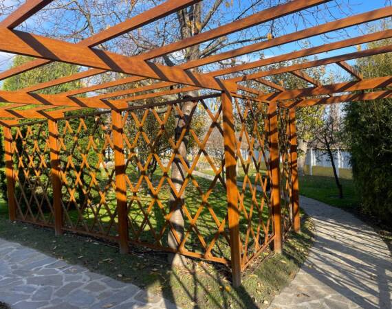 дървена пергола вила марциана